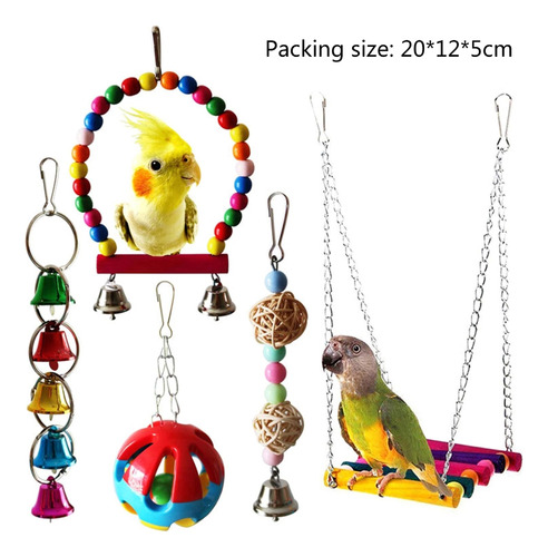 (e) Swing, Juguete De Jaula Para Loros, Juego De Columpios D