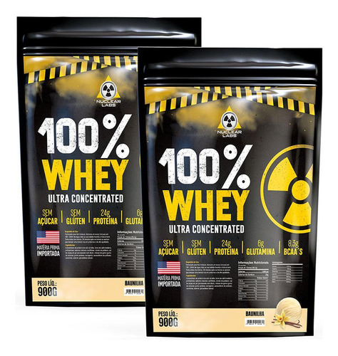 Kit 2x Whey Protein Concentrado 1,8kg - Baunilha