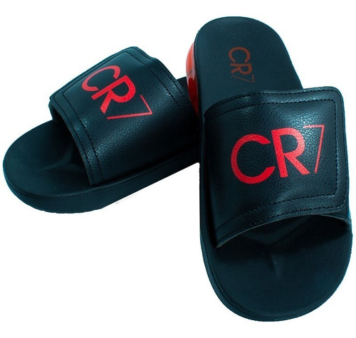 Imagen 4 de 4 de Calzado Sandalias Hombre Color: Negro Rojo Cr7 Casual Model