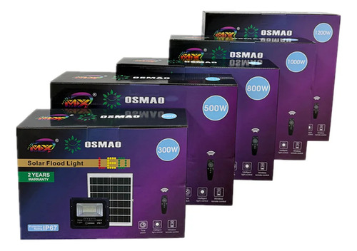 Foco Solar 1200w + Panel Solar Y Control Remoto