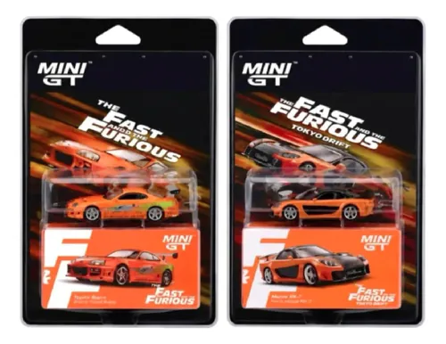 FAST & FURIOUS x MINI GT ミニカー2台セット Mini Gt Dupla Fast & Furious Supra Mazda Rx-7 Bomex 2026