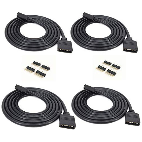 Paquete De 4 Cables De Extensión Rgbw De 1 M/3.28 Ft C...