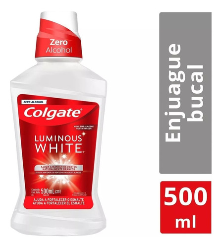 Colgate Luminous White Enjuague Bucal Sin Alcohol X 60 Ml