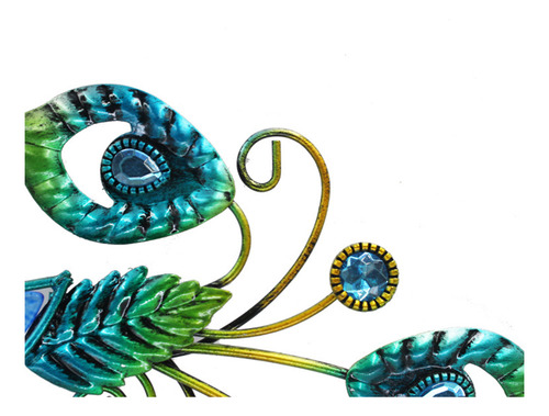 Adorno De Campanilla De Viento De Cristal Con Forma De Pavo