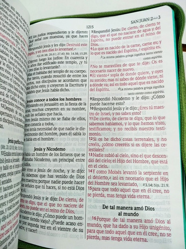 Imagen 7 de 7 de Biblia Letra Gigante Rvr-60 Jeans Con Cierre Verde E Índice