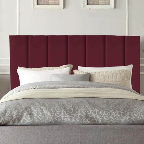 Cabeceira Estofada Cama Solteiro 90 Cm Sophia Carla Suede Cor Bordô