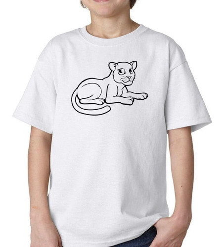 Remera De Niño Leopardo Animacion Dibujo Vector