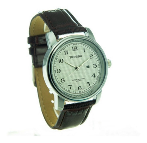 Reloj Tressa Malla De Cuero Con Calendario Modelo Barry