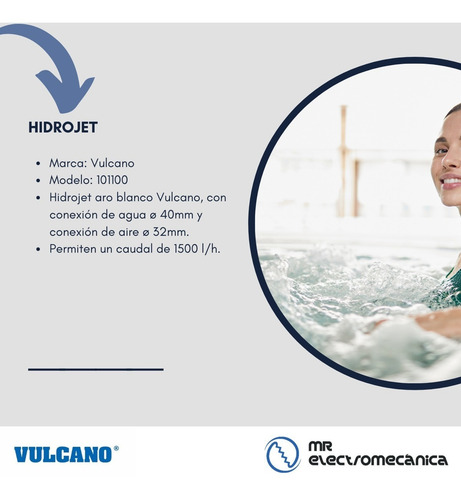 Jet Hidrojet Blanco Hidromasaje Pileta Vulcano 101100 X 5 Un