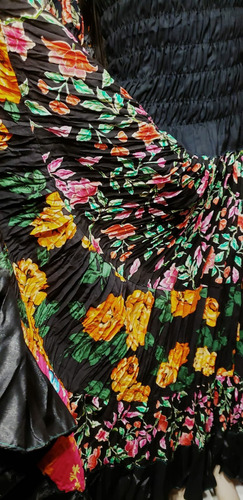Vestido Cigano Medieval Patchwork Em Viscose E Sarja