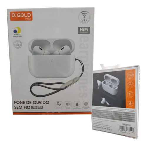 Fone De Ouvido Compatível iPhone E Android V5.3 Fn-bt5 Hifi Cor Branco