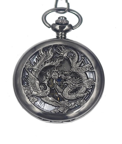 Reloj De Bolsillo Analogico Mecanico Dragon Fenix 3184