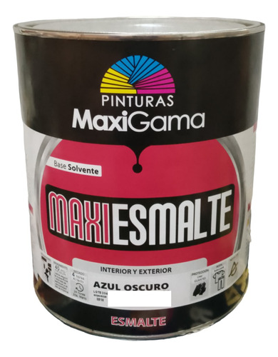 Pintura Esmalte Azul Oscuro 1/4galon Maxigama 