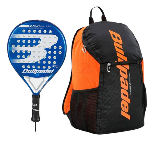 Paleta Padel Bullpadell Onyx Ctrl + Mochila Bpm Rex