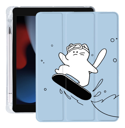 Gato De Surf Lindo Para iPad Pro 11 Inch Case 2021/2020 Con