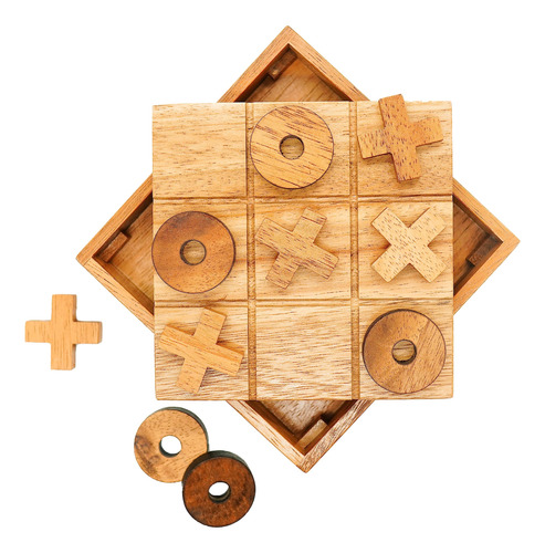 Bsiri Tic Tac Toe - Mesa De Juego De Mesa De Madera Para Ju.