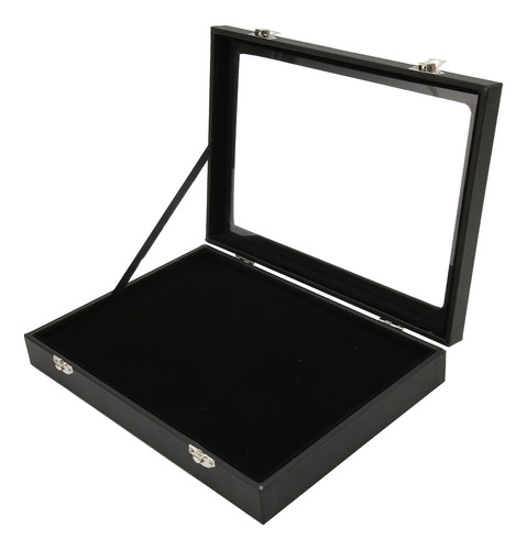 Estuche Expositor Pin Jewelry Con Tapa De Vidrio Transparent