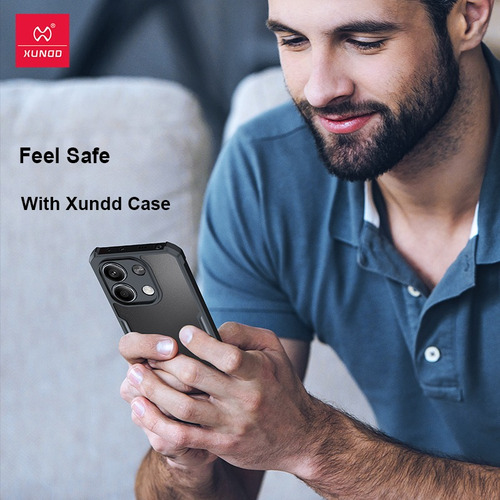 Funda Xundd Para Celular Poco Redmi Com Airbag Y Protege Cám Negro Poco F5/note 12 Turbo