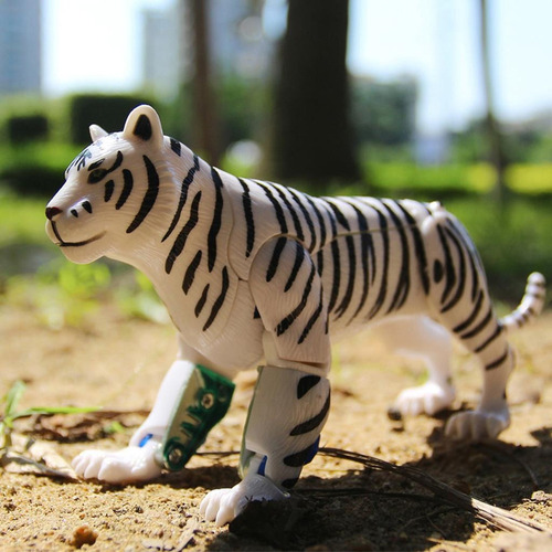 2pcs Transformador Animal Leão E Tigre Robô Brinquedo Fingir