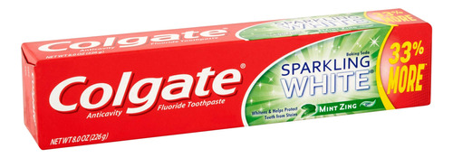 Colgate Sparkling Mint Zing Gel Pasta De Dientes, Menta Blan