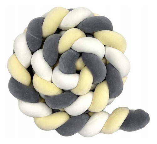 Chichonera Trenza De Plush Para Bebés Niños Cuna 1.20m Trenza De Plush Rosa Viejo