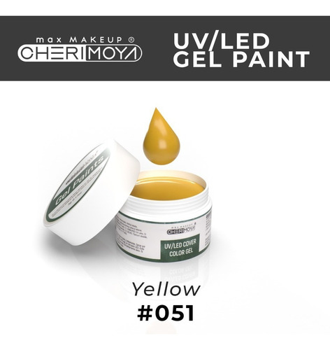 Gel Paint Cherimoya Yellow   Uv/led Nail Art Unidad
