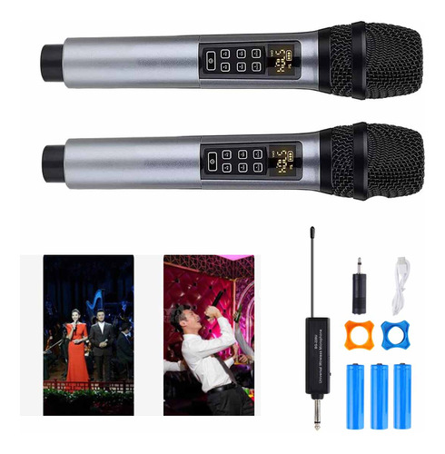 2pcs Micrófono Inalámbrico Profesional Karaoke