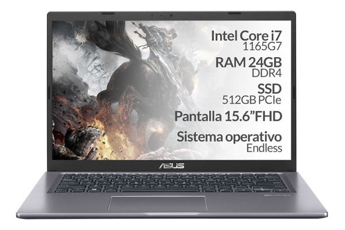 Portatil Asus Corei7 1165g7 24gb Ssd 512gb Fhd X515ea Huella