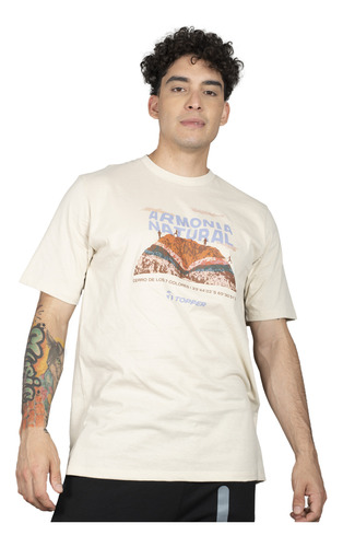 Remera Topper Armonia Natural Hombre Moda Beige