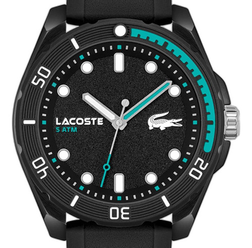 Reloj Lacoste Finn Maculino de caucho negro - 2011284