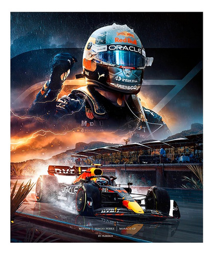 Poster Conmemorativo De Checo Pérez Mónaco