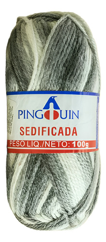 1 Kilo Ovillo Sedificada Pingouin 100g 30% Lana 70% Acrili Matizado Gris Y Blanco