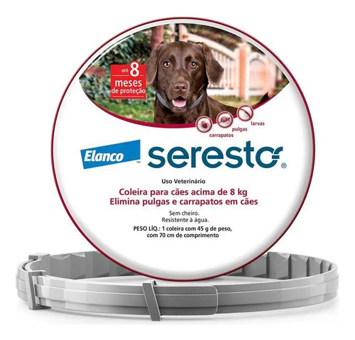 Seresto Coleira Para Cães Acima De 8 Kg