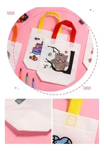 Jj 18 Piezas Arte Relleno A Mano Bolsa De Tela Para Colorear
