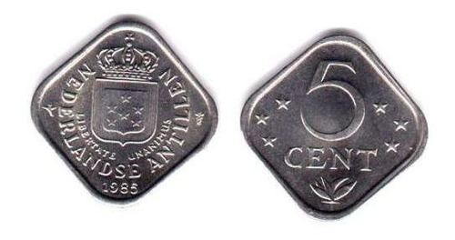 2 Monedas Cuadradas Antillas Holandesas Y Swaziland