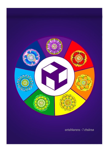 Imagen 1 de 1 de Tapiz Reiki Antahkarana Masculino 7 Chakras 70 Cm. X 1 Mt.