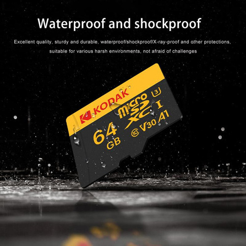 // Tarjeta De Memoria Microsdxc Kodak U3 V30 A1 De 256 Gb
