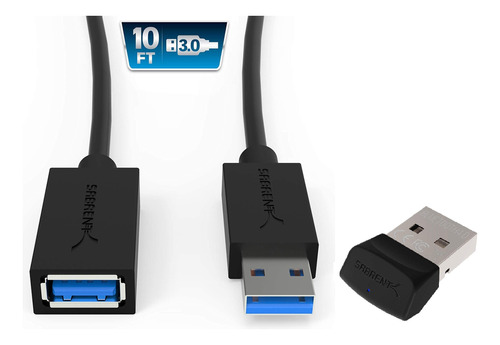 Sabrent Usb Bluetooth 4.0 Micro Adaptador Para Pc + Cable 3