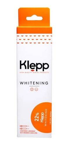 Blanqueamiento Dental Klepp 22% 2 Jeringas X3grs Ambulatorio