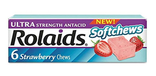 Rolaids R10309 Ultra Strength Antacid Softchews, Fresa, Paqu
