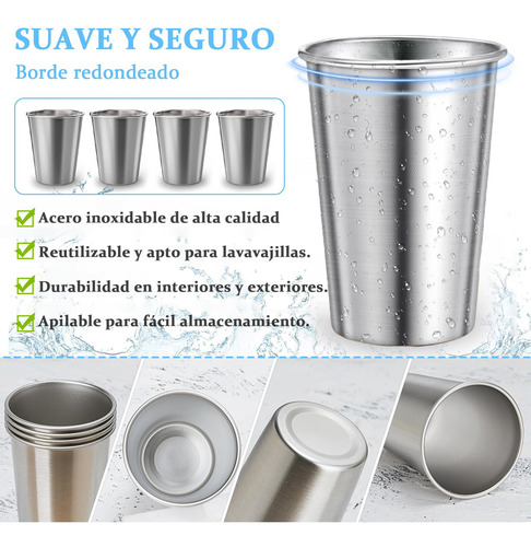 4pcs Vasos De Acero Inoxidable De 260ml, Termos Para Cafe,
