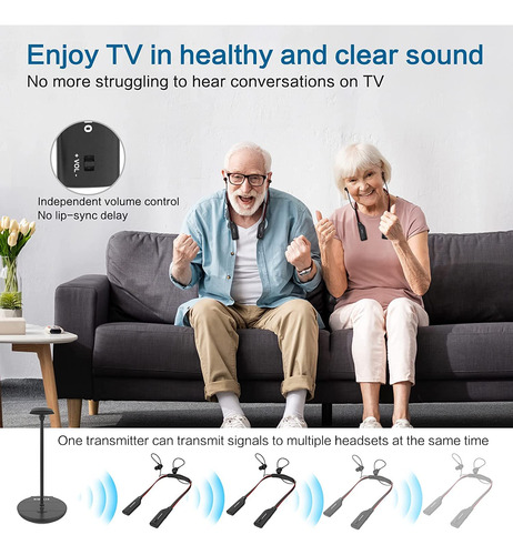 Auriculares Inalámbricos Simolio Dual Para Tv Con Transmisor