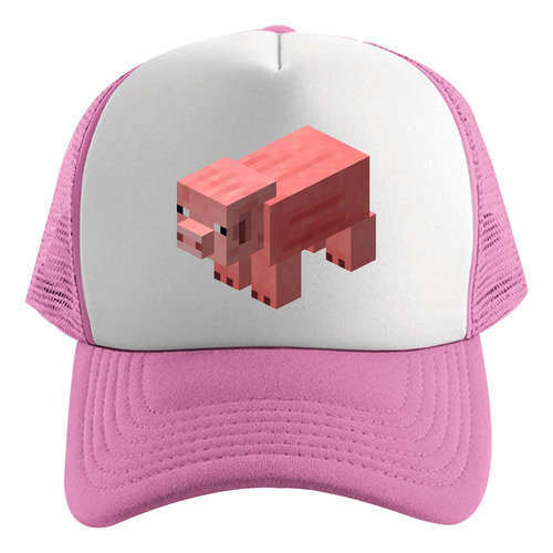 Gorras Minecraft Personajes Variados Modelo 2 Cerdo Niños 2-8 Años