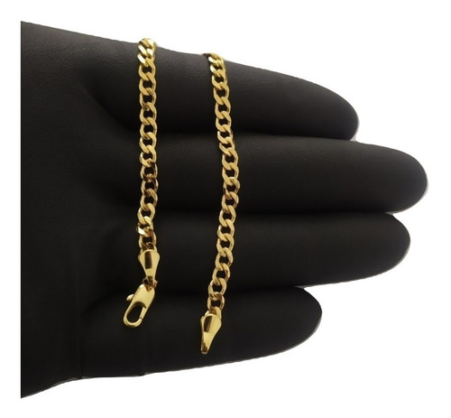 Imagem 2 de 5 de Pulseira Rellicari Masculina Banhada A Ouro 21 Cm 18k P011