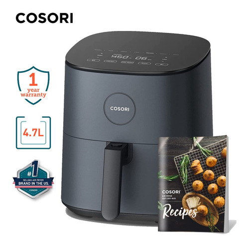 Freidora Aire Led Cosori Horno Eléctrico 9 Funciones 4.7l Color Negro