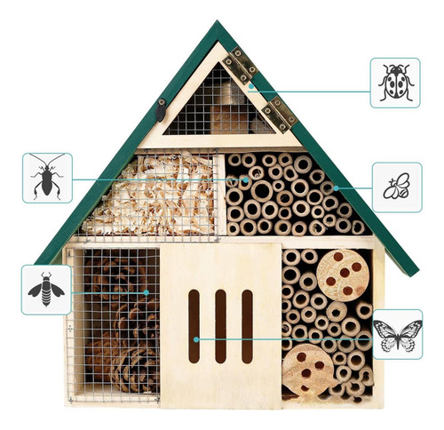 Hotel De Abejas, Serrín Polinizador De Abejas, Resistente A