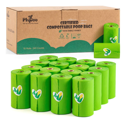 Pkpoo Bolsas Compostables Para Excremento Certificadas, 240 