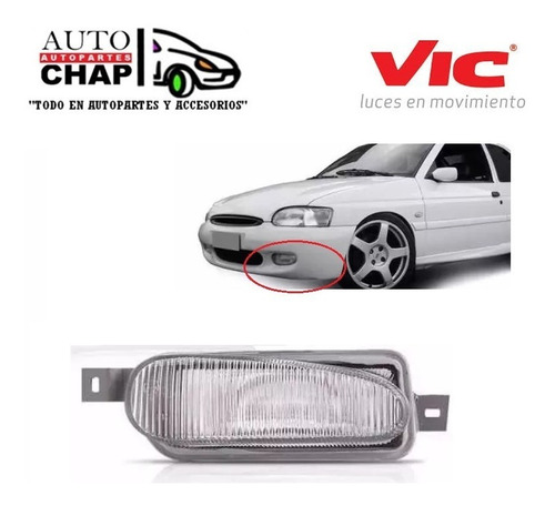 Juego Faros Auxiliares Ford Escort 97 98 99 2000 01 02 Vic