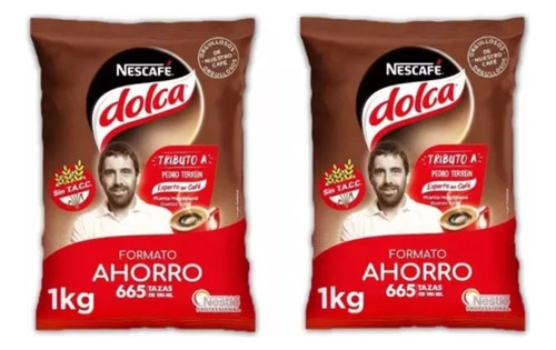 Pack X2 Cafe Nescafe Dolca Intenso Nestle Profesional 1 Kg