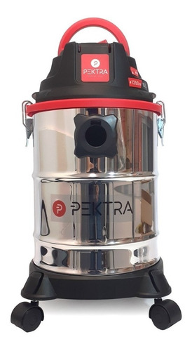 Imagen 1 de 3 de Aspiradora Pektra PKTVC90 15L  plateada, negra y roja 220V-240V 50Hz